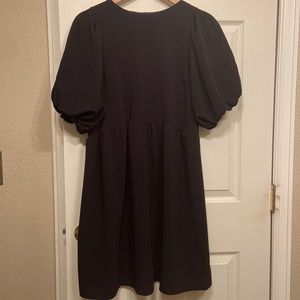 Black Puff Sleeve Dress